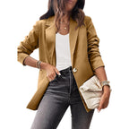 Damen eleganter Blazer mit ausgefallenem Schnitt und dezenten Knopfdetails R&B