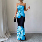 Damen Maxikleid mit floralem Muster EB