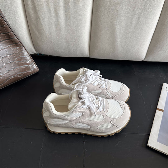 Damen Sportliche Sneaker mit atmungsaktivem Mesh und modischer Wildleder-Oberfläche R&B