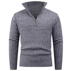 Herren eleganter Rollkragenpullover mit modernem Zopfdesign R&B