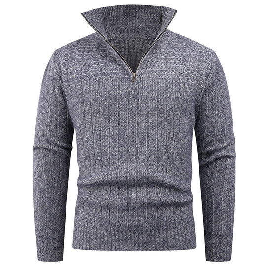 Herren eleganter Rollkragenpullover mit modernem Zopfdesign R&B