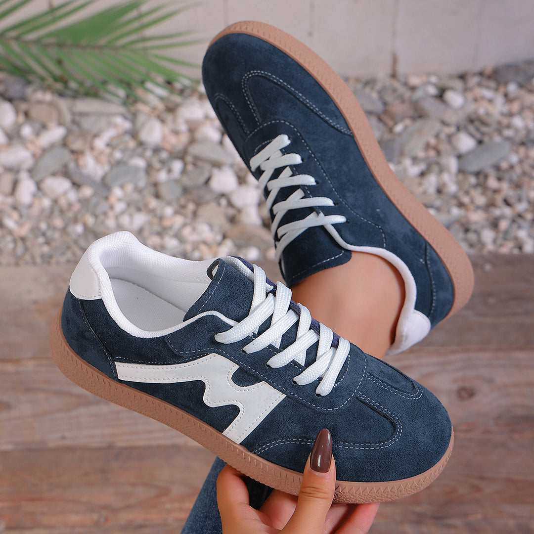 Damen Sportliche Sneakers mit weichem Veloursoberteil und rutschfester Sohle R&B