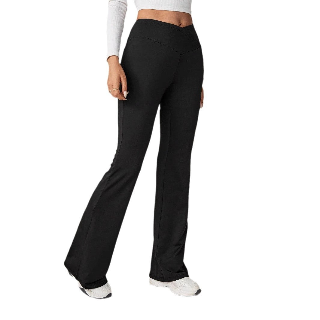 Damen Flared Leggings mit hohem Bund und sportlicher Passform R&B