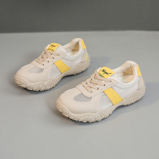 Damen Sportliche Freizeitsneaker mit atmungsaktiver Mesh-Oberfläche und rutschfester Sohle R&B