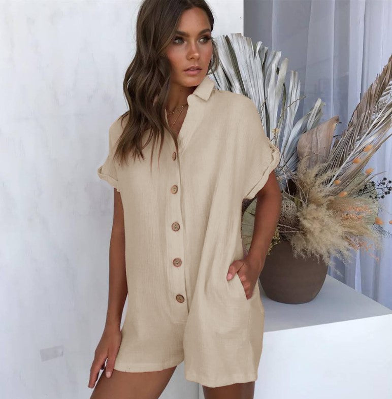 Damen lässiger Sommer Overall R&B