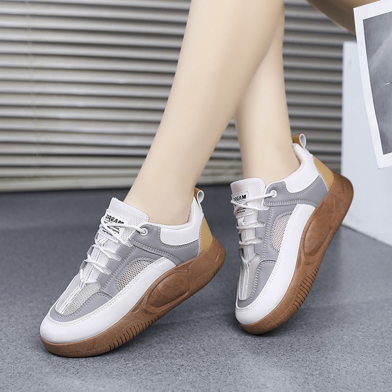 Damen Sportliche Retro Sneakers mit atmungsaktiven Einsatz und rutschfester Sohle R&B