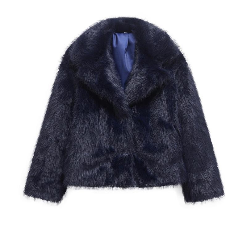 Damen modischer Fellblazer R&B