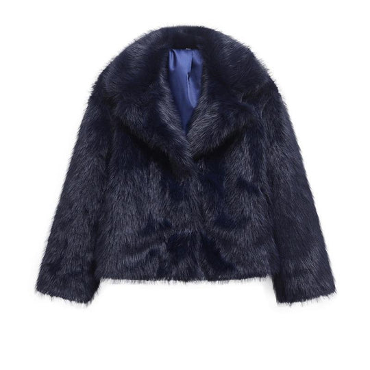 Damen modischer Fellblazer R&B