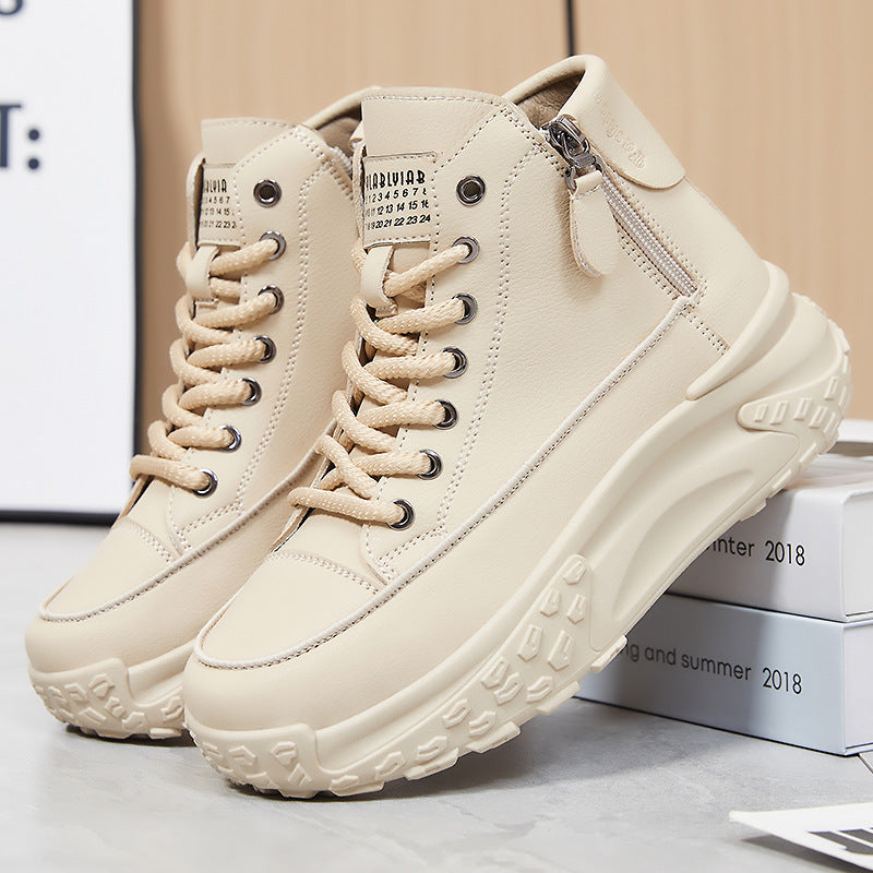 Damen Hochwertige Sneaker mit innovativer Schnürtechnik und Reißverschluss R&B