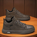 Damen modische High-Top Sneakers mit hochwertigem Lederobermaterial