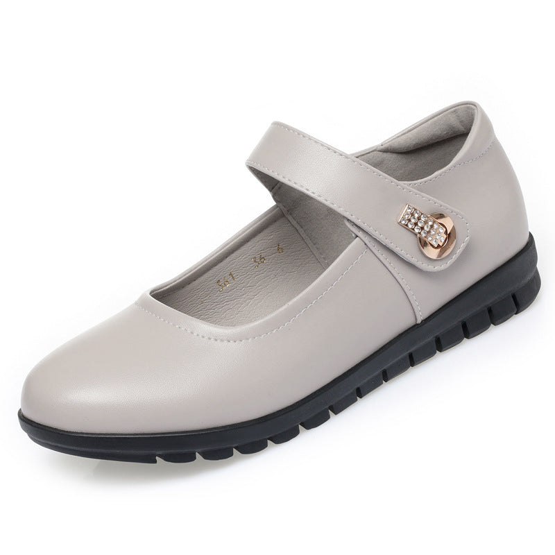 Damen elegante Mary Jane Ballerinas mit bequemem Riemen und modischem Akzent R&B