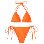 Damen Triangel-Bikini mit verstellbaren BindR&Bändern und raffinierten Details R&B