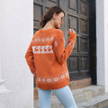 Damen Strickpullover mit festlichem Rentier-Muster und weichem Material R&B