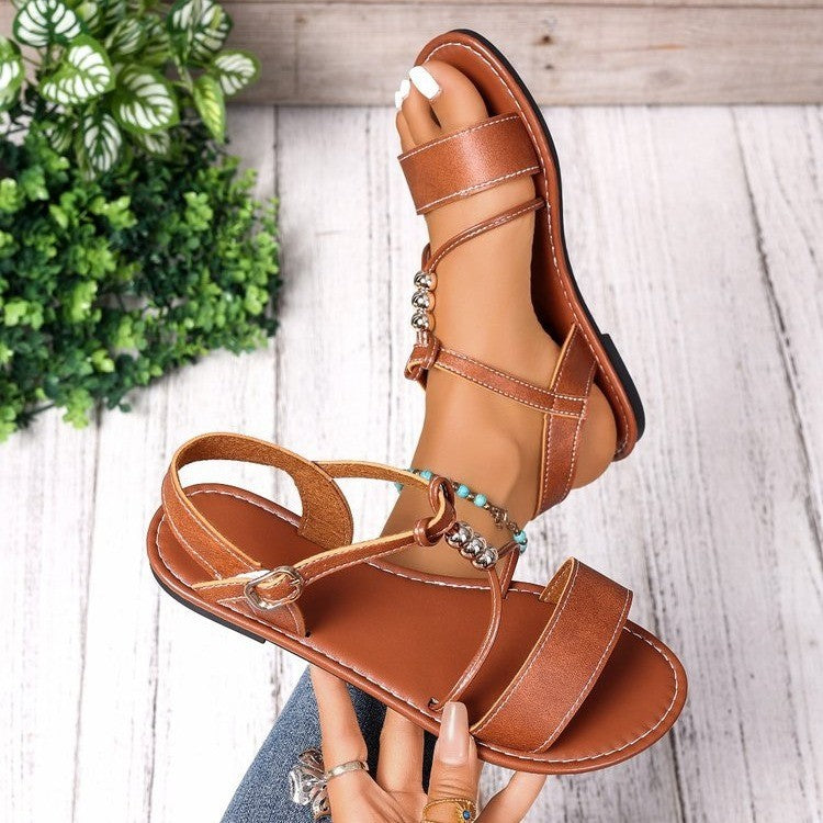 Damen modische Sandalen mit kunstvollem Riemen-Design R&B