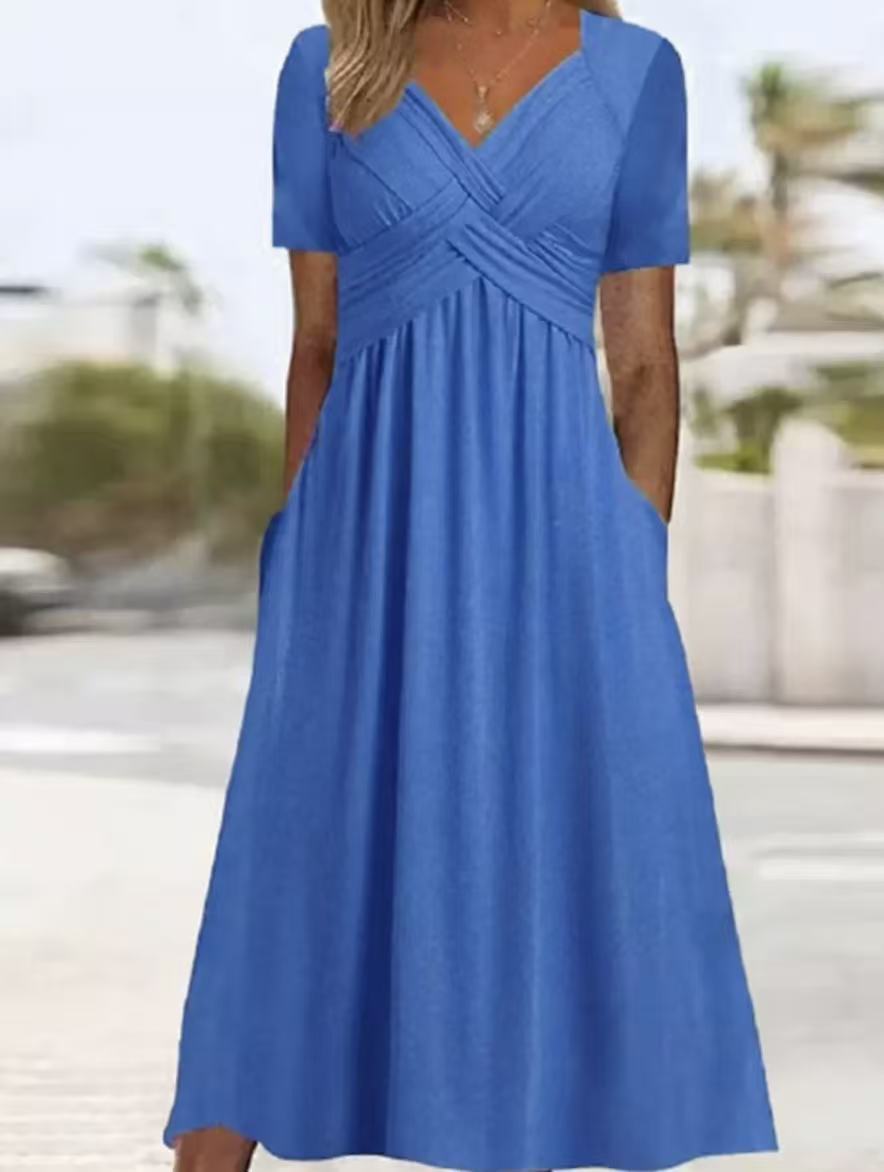 Damen lockeres Maxi-Kleid R&B