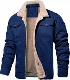 Herren gefütterte Arbeitsjacke mit hochflorigem Futter
