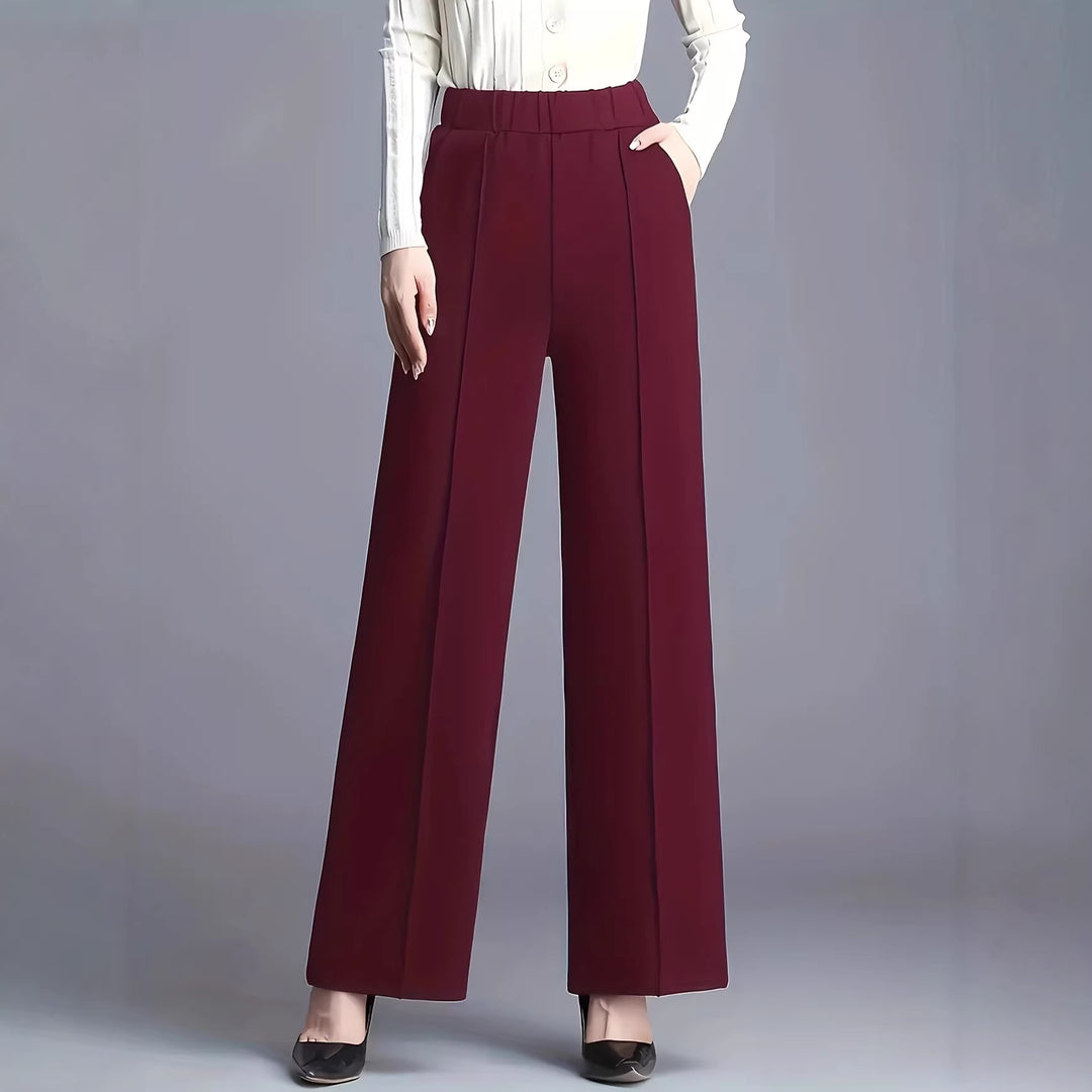 Damen Weite Hochbund-Hose mit eleganten Bügelfalten R&B