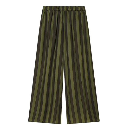 Damen elegante, weite Hose im modernen Streifenlook R&B