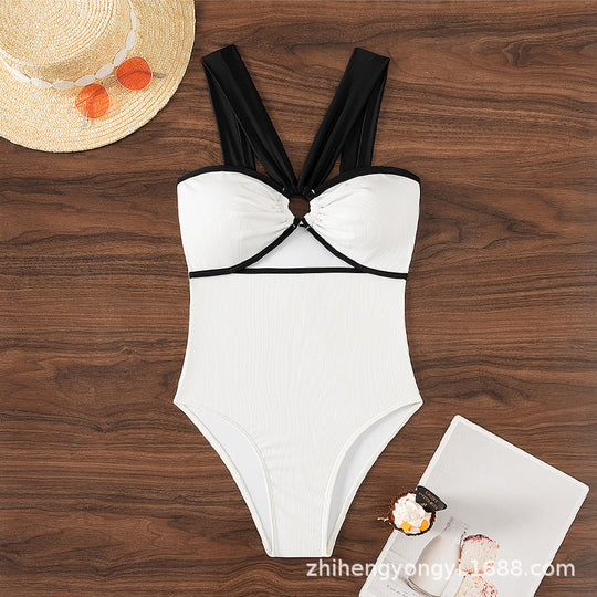 Damen Einteiliger Badeanzug mit innovativem Cut-Out Design R&B