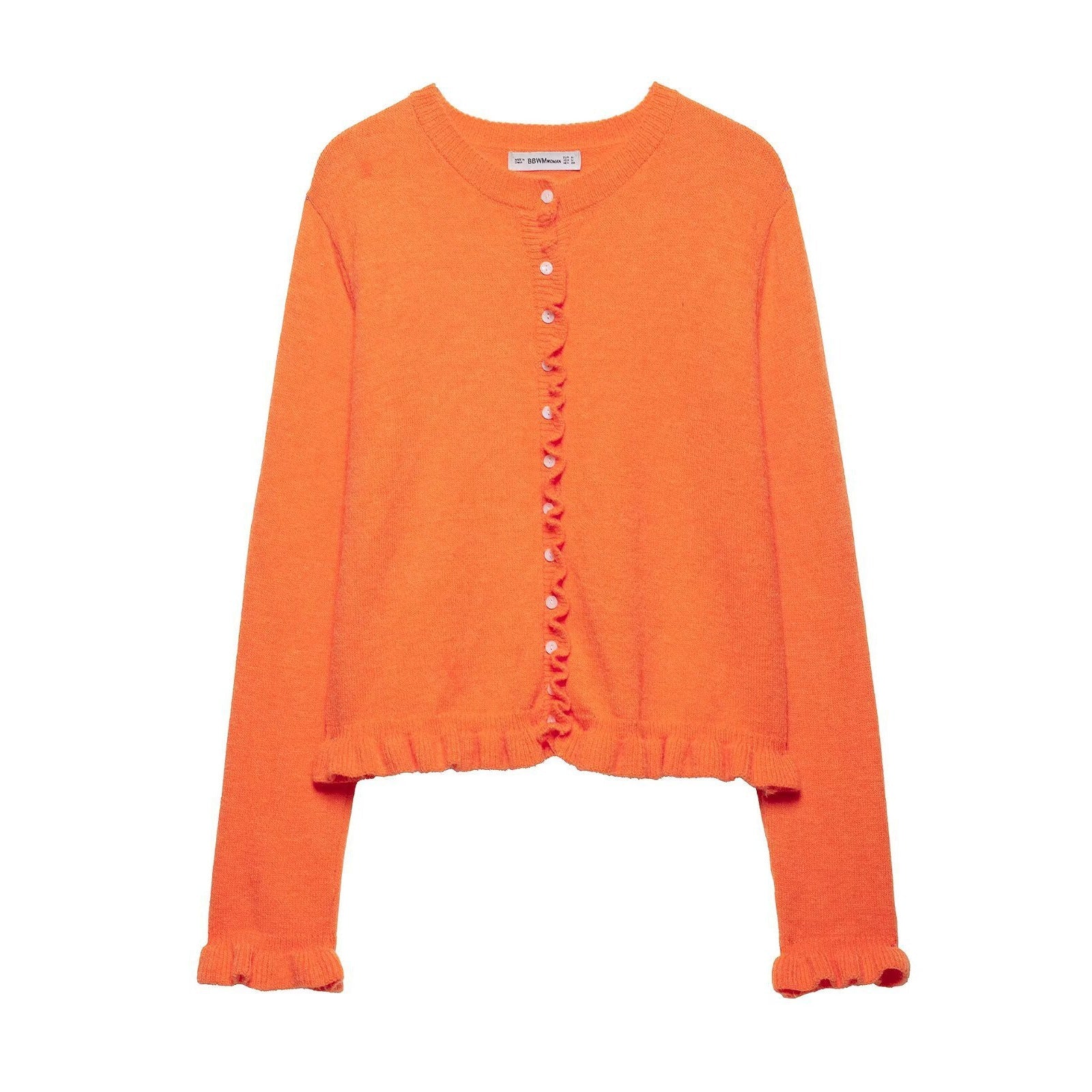 Damen elegante Strickjacke mit dekorativen Knöpfen R&B