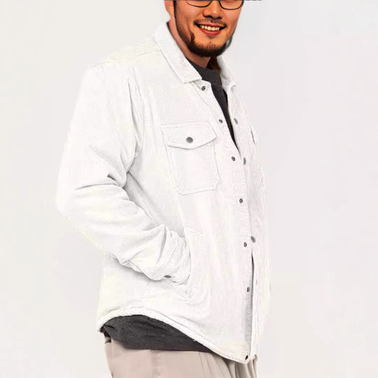 Herren Cordjacke mit praktischen Brusttaschen und weichem Innenfutter R&B