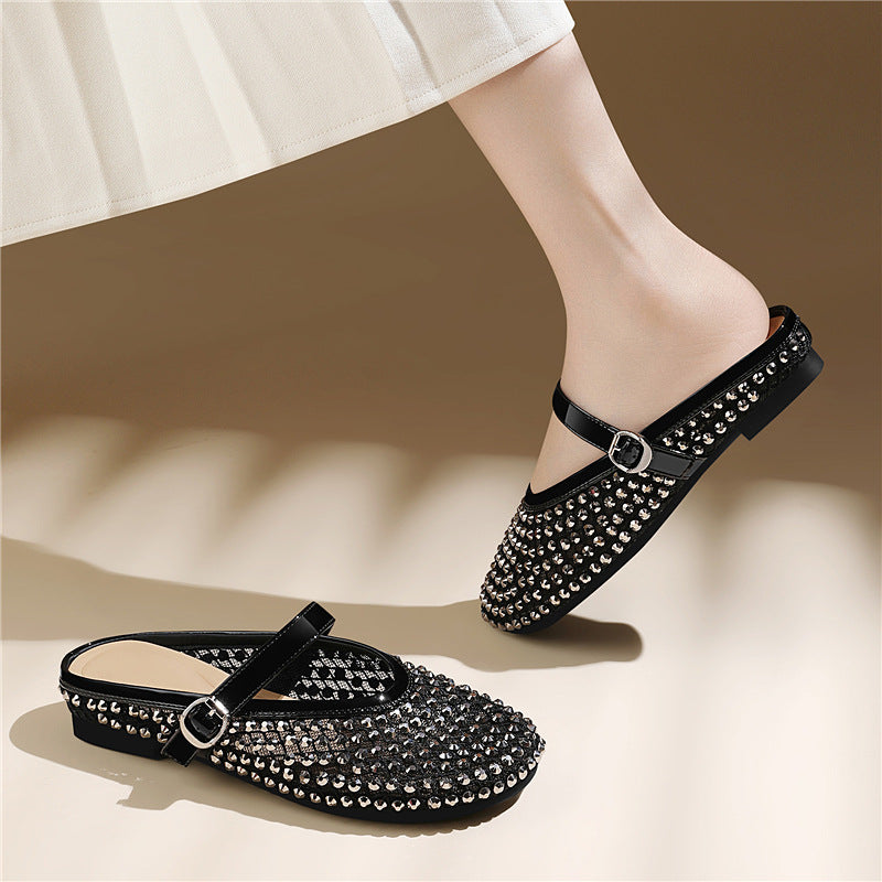 Damen Elegante Mokkassins mit funkelndem Schmuckdetail R&B