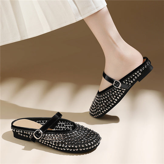 Damen Elegante Mokkassins mit funkelndem Schmuckdetail R&B