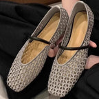 Damen Elegante und atmungsaktive Ballerinas mit modischem Netzdesign R&B