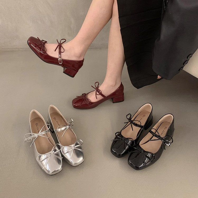 Damen elegante und bequeme Ballerinas mit dekorativem Schleifendetail R&B