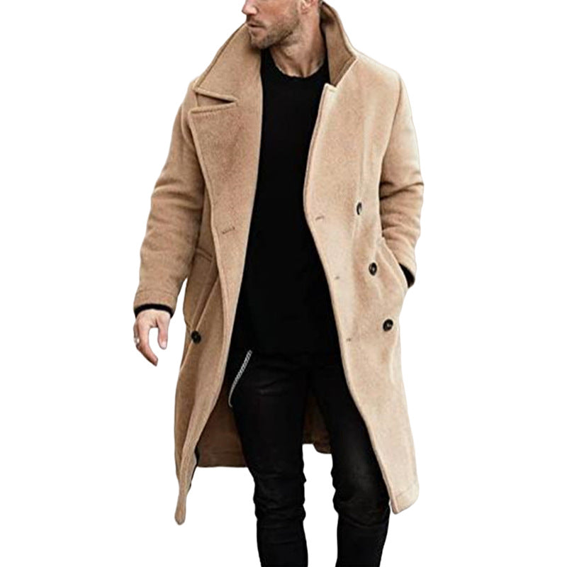 Herren klassischer Wollmantel R&B