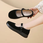 Damen Halbschuhe mit verstellbarem Riemen und weichem Fußbett R&B