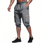 Herren modische Cargo-Shorts mit praktischen Seitentaschen und elastischem Bund R&B
