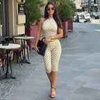 Damen Sportlicher Bodysuit mit modischem Polka-Dot-Muster R&B