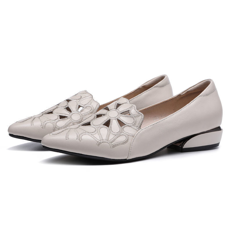 Damen elegante spitze Slingbacks mit filigranem Dekor R&B