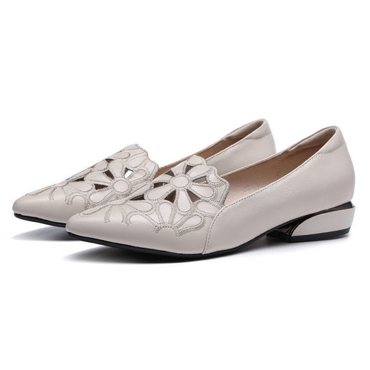 Damen elegante spitze Slingbacks mit filigranem Dekor R&B