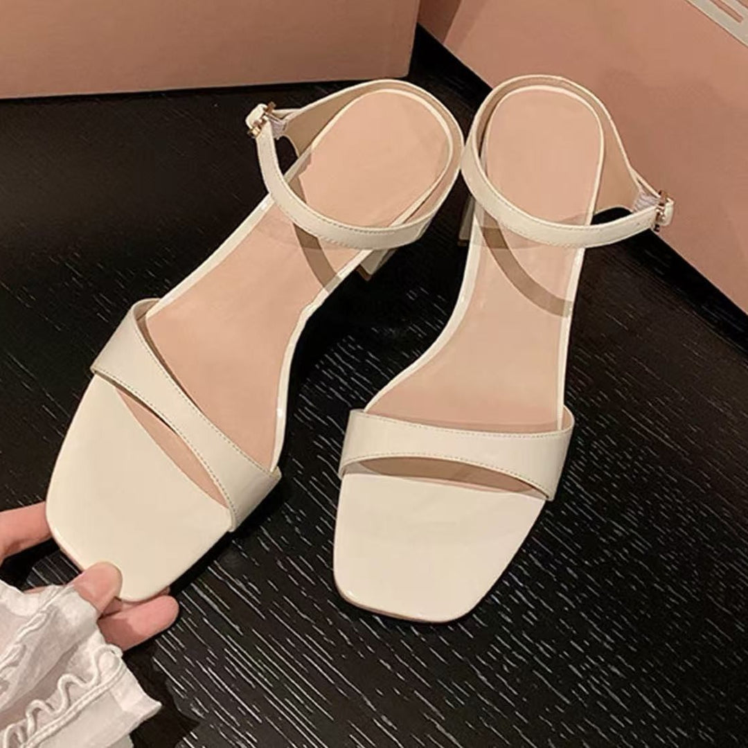 Damen Slingback Sandaletten mit blockierendem Absatz R&B