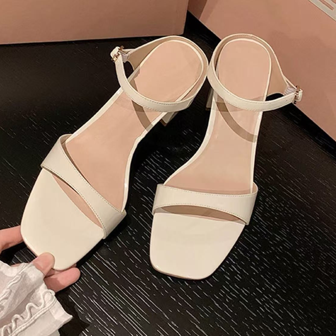 Damen Slingback Sandaletten mit blockierendem Absatz R&B