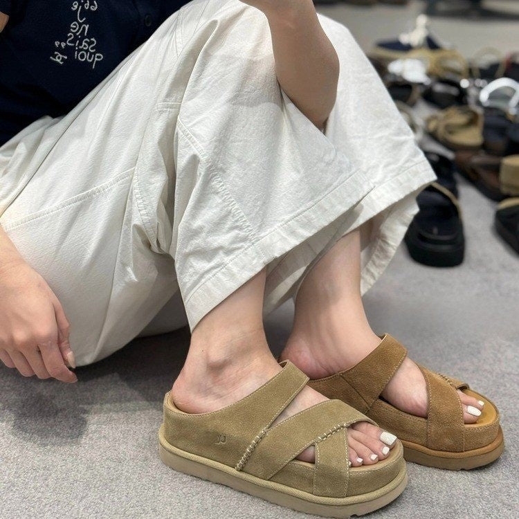 Damen Komfortable und stilvolle Sandalen mit geflochtenem Riemen R&B