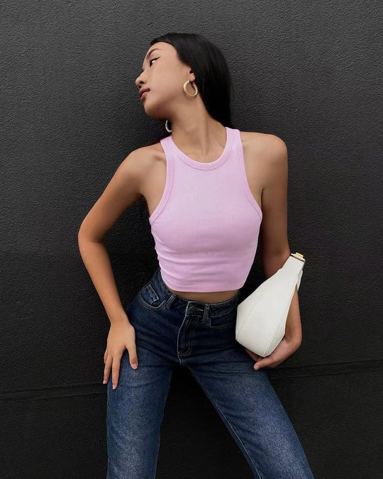 Damen Einfaches und bequemes Tanktop aus hochwertiger Baumwolle R&B