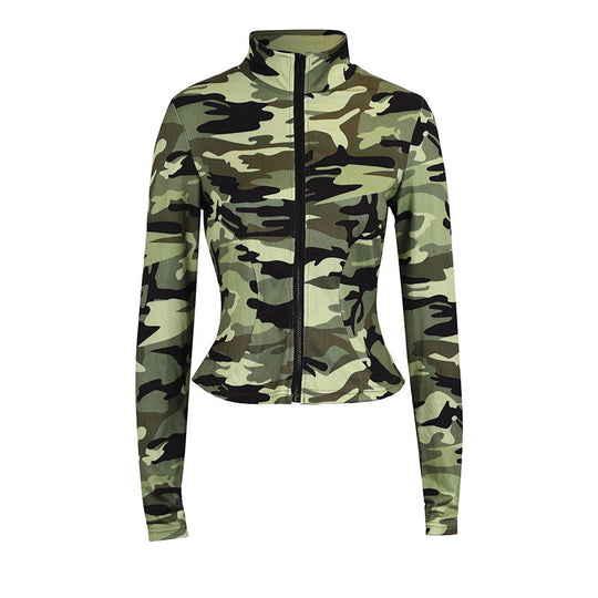 Damen Sportliche Jacke mit hohem Kragen und durchgehendem Reißverschluss R&B