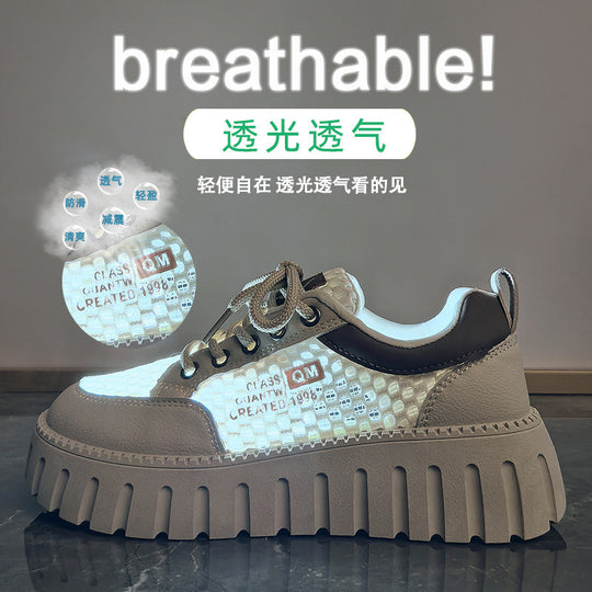 Damen Sportliche Sneakers mit atmungsaktiver Mesh-Oberfläche und rutschfester Gummisohle R&B