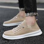 Damen Bequeme und stylische Sneaker mit elastischem Kragen und seitlichem Reißverschluss R&B