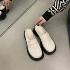 Damen Komfortable Slip-On-Pantoletten mit modischem Riemenverschluss EB