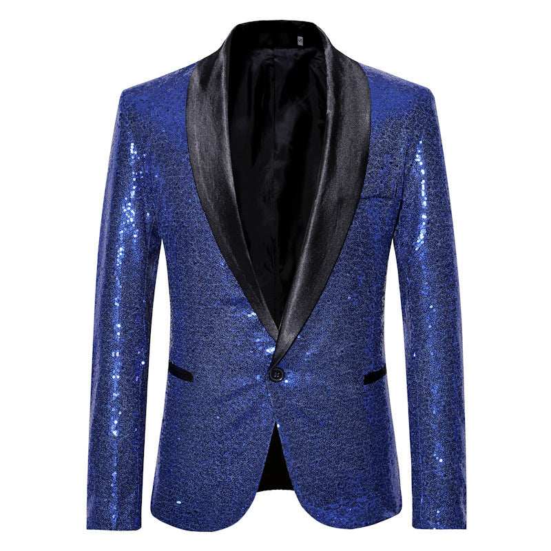 Herren eleganter Pailletten Blazer im modernen Schnitt R&B