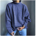 Damen nan kastiger Feinstrickpullover mit kurzem Stehkragen und Raglanärmeln R&B