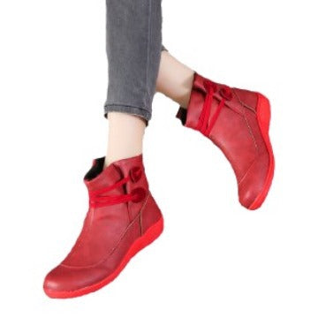 Damen Modische Winterstiefeletten mit praktischer Schnürung und rutschfester Sohle R&B