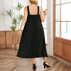 Damen Maxikleid mit elegantem Schlitz und knotenförmigem Halssaum R&B