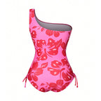 Damen Einteiliger Badeanzug mit floralem Design und passendem Überrock R&B