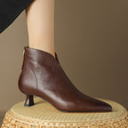 Damen nan spitze knöchelhohe Stiefelette mit niedrigem Pfennigabsatz und seitlichem Reißverschluss R&B