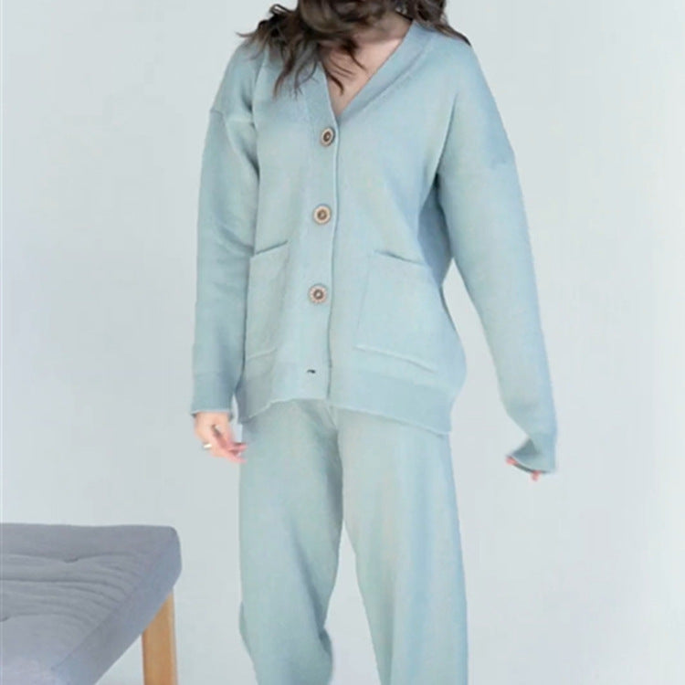 Damen gemütlicher Strick-Cardigan mit praktischen Taschen und Knopfdetails R&B